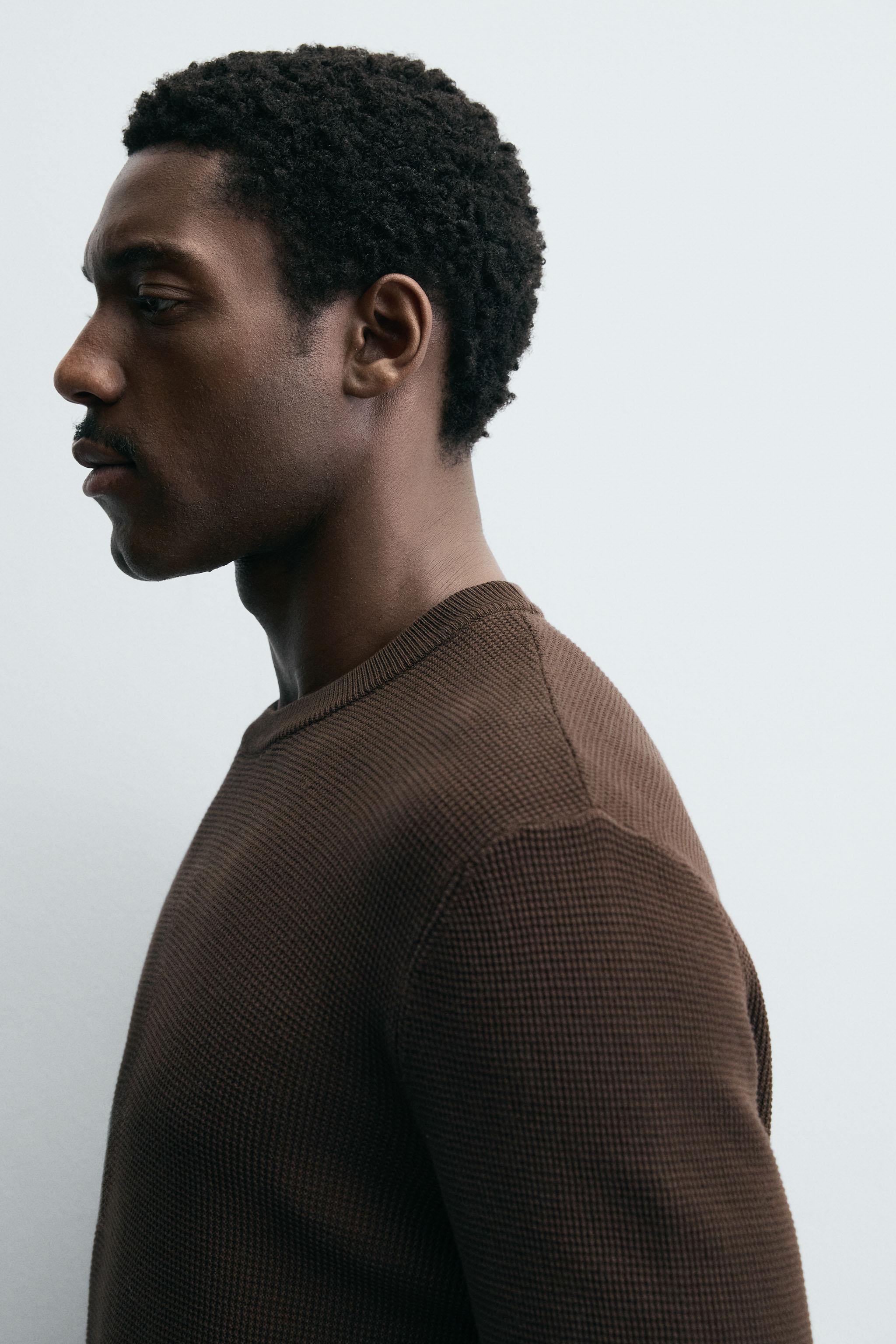 REGULAR FIT WAFFLE JUMPER